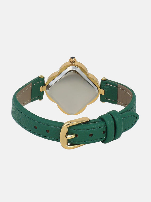 The Bloom Dial Watch - Emerald Green