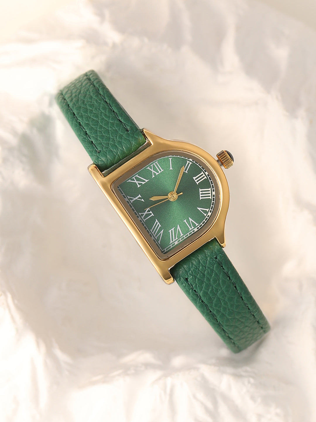 The Minimal Oval Watch - Forest Green