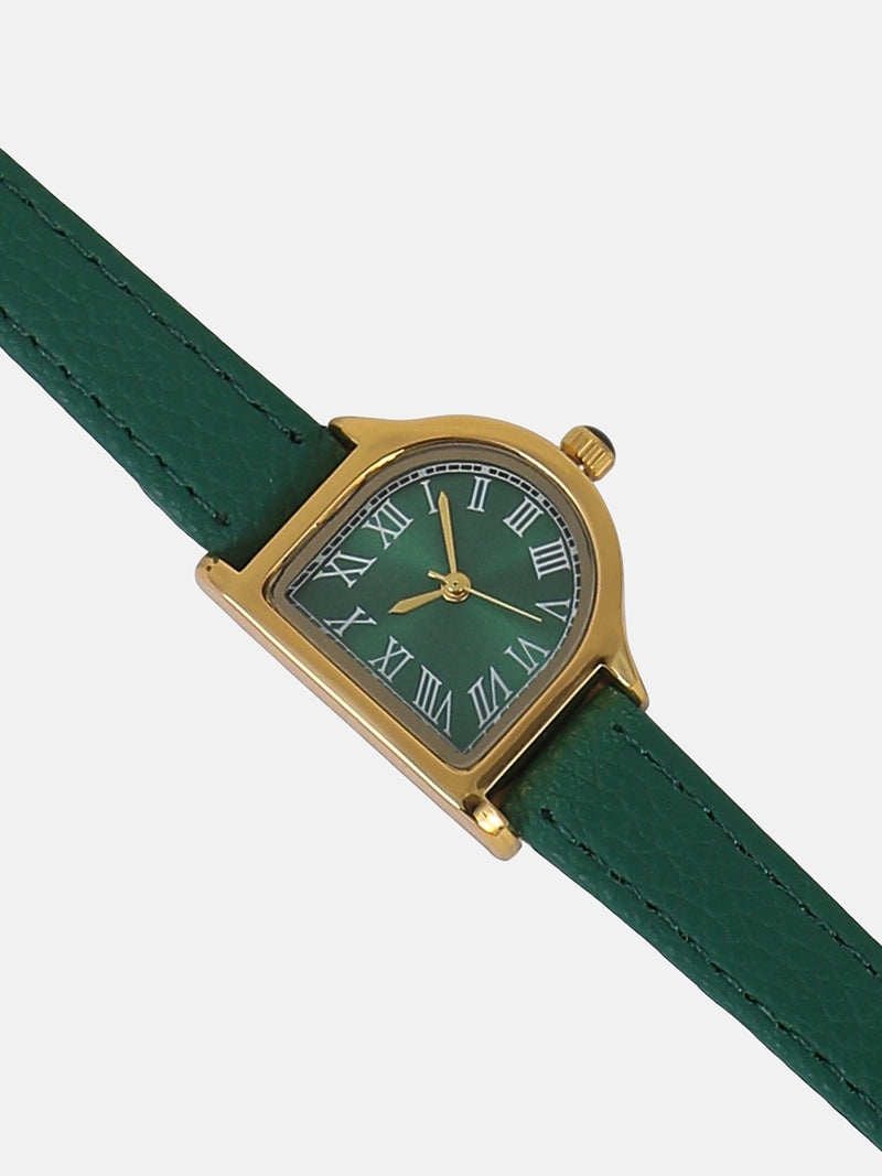 The Minimal Oval Watch - Forest Green