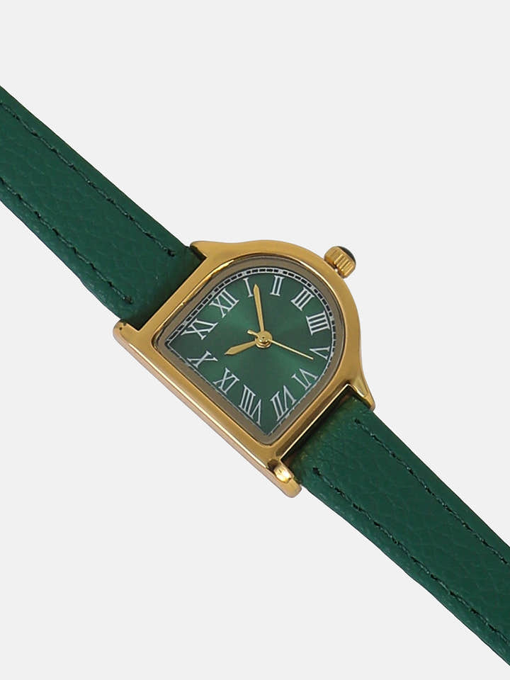 The Minimal Oval Watch - Forest Green