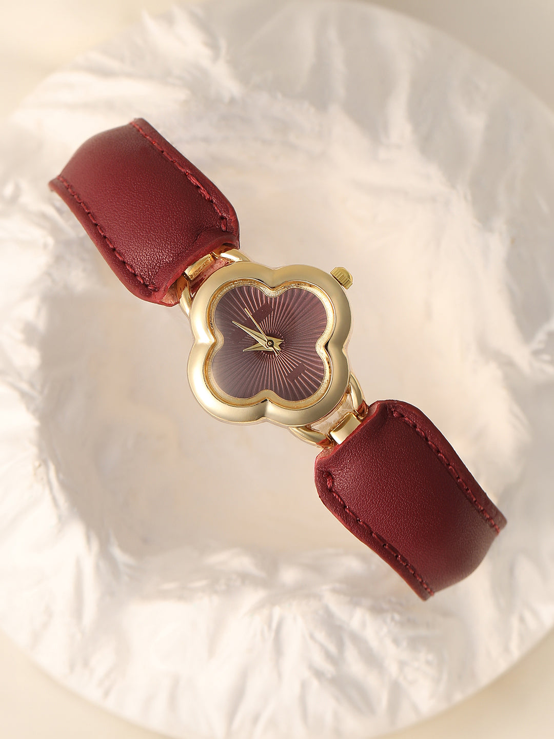 The Bloom Dial Watch - Crimson Red