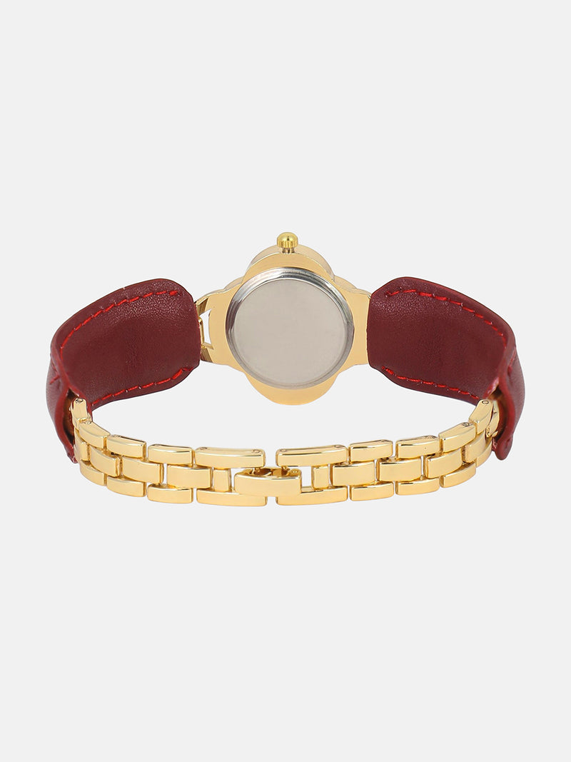 The Bloom Dial Watch - Crimson Red