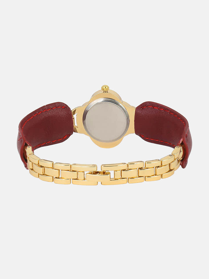 The Bloom Dial Watch - Crimson Red