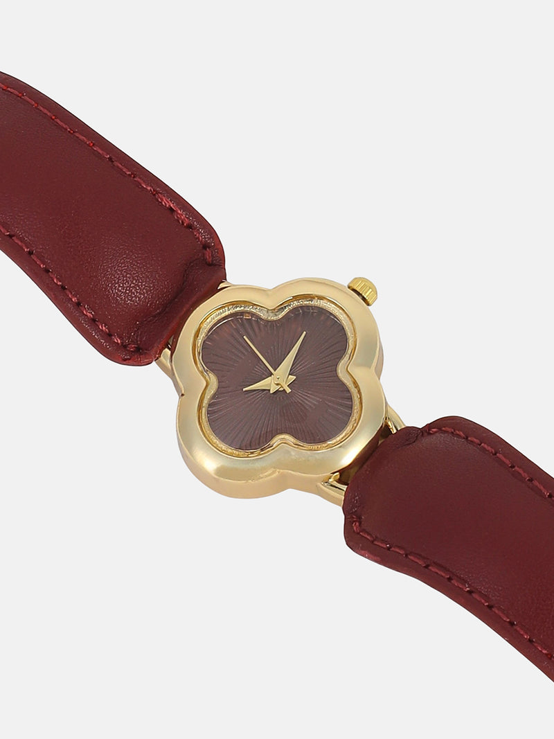 The Bloom Dial Watch - Crimson Red