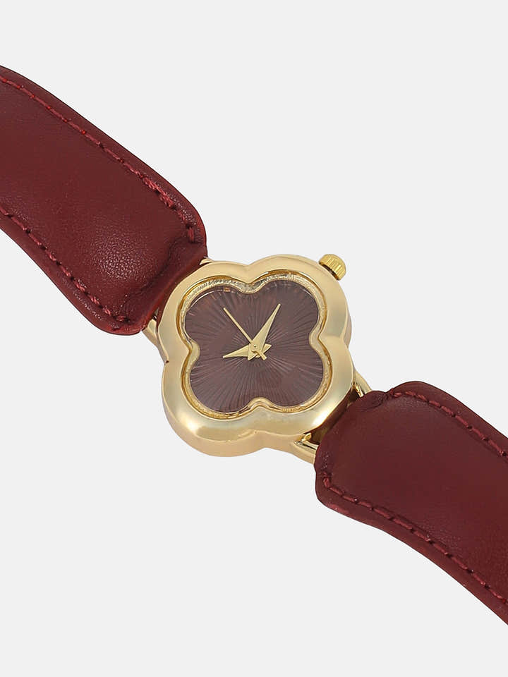 The Bloom Dial Watch - Crimson Red