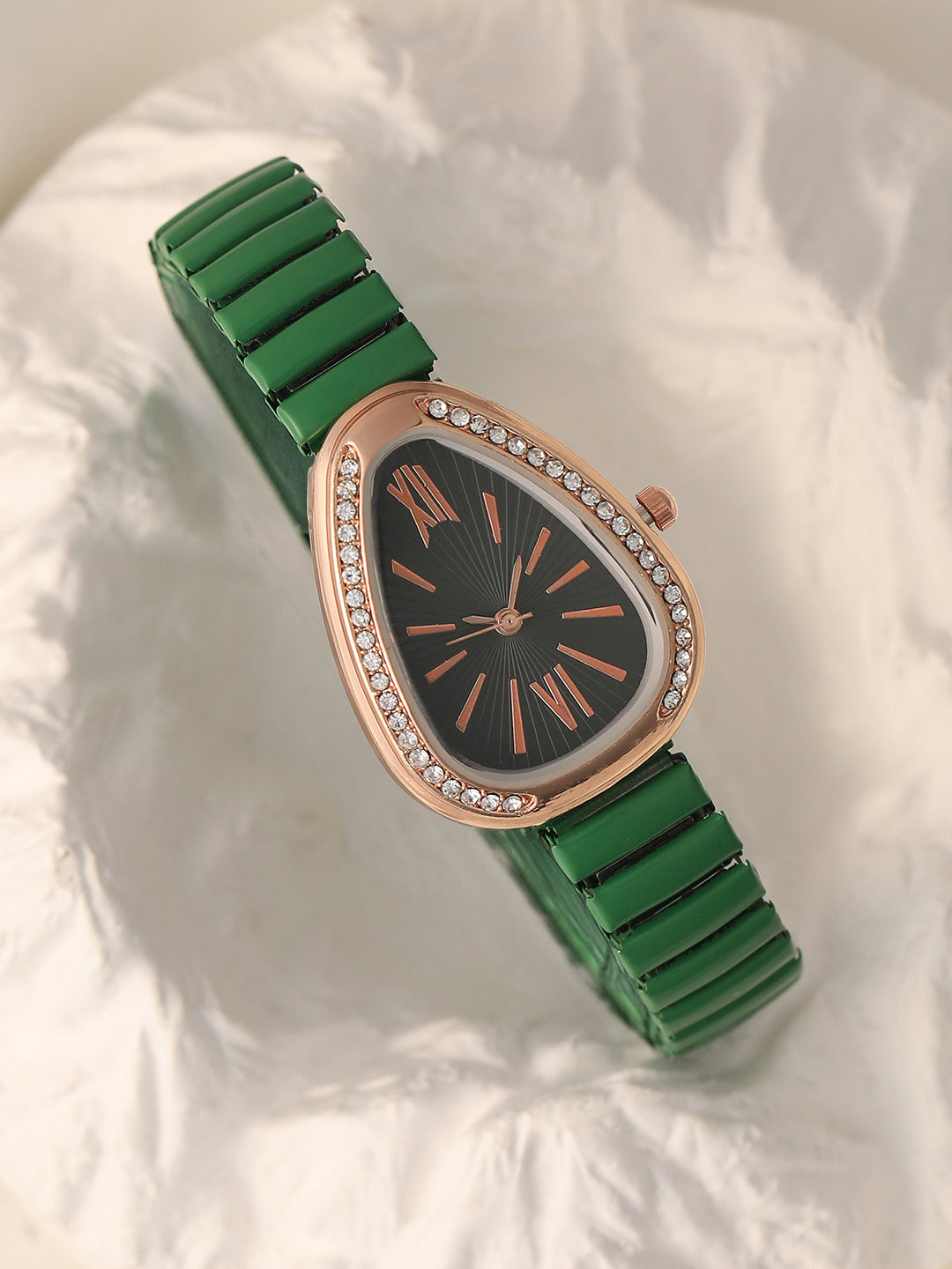 The Bold Oval Watch - Black Green