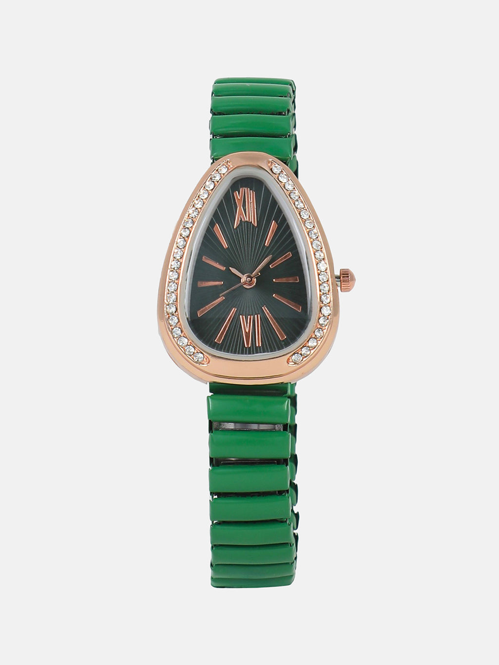 The Bold Oval Watch - Black Green
