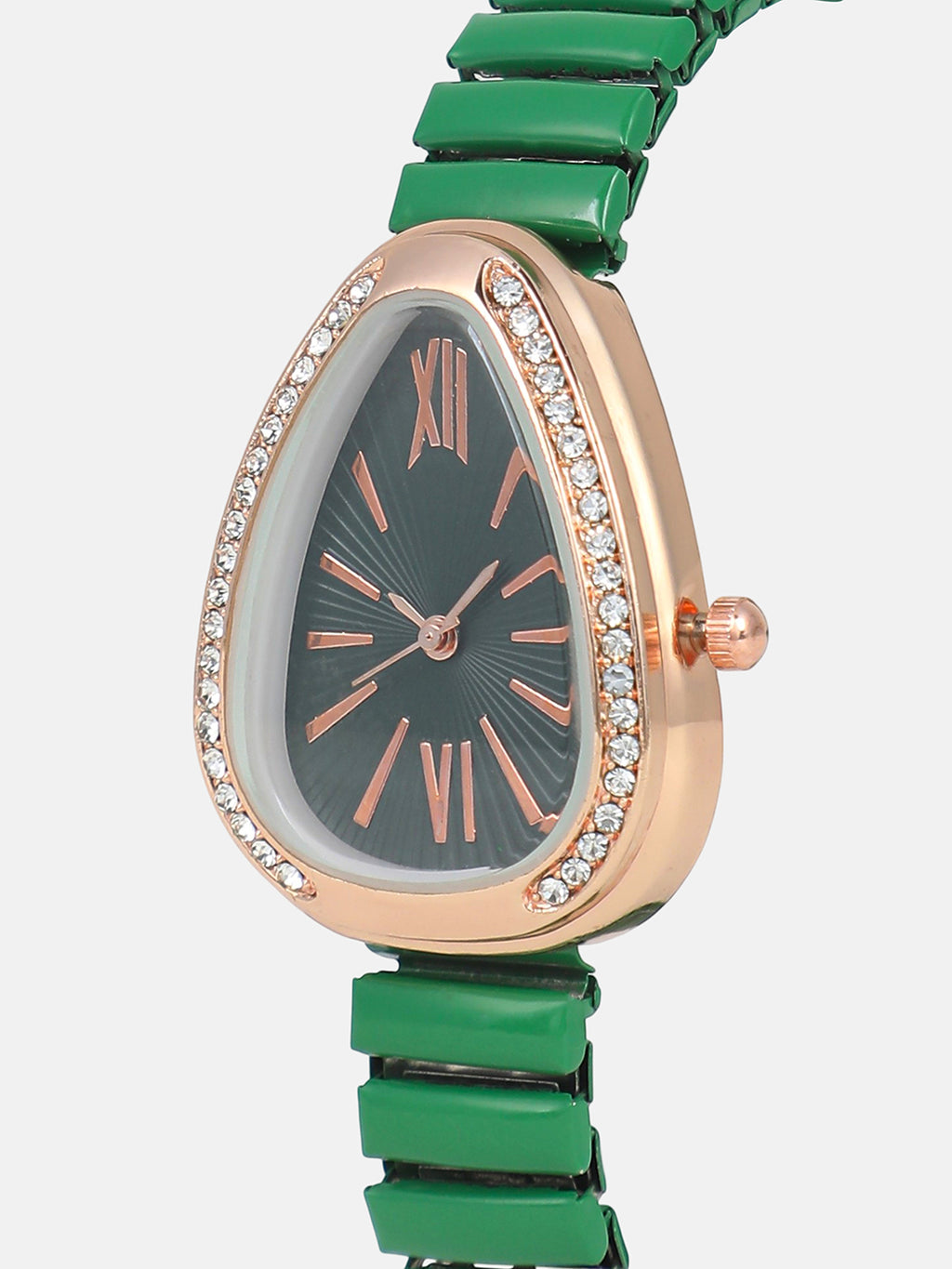 The Bold Oval Watch - Black Green