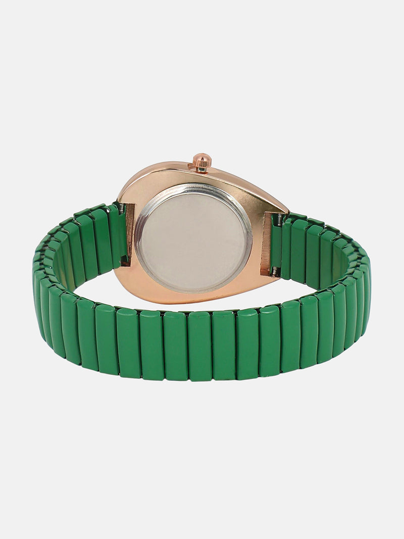 The Bold Oval Watch - Black Green