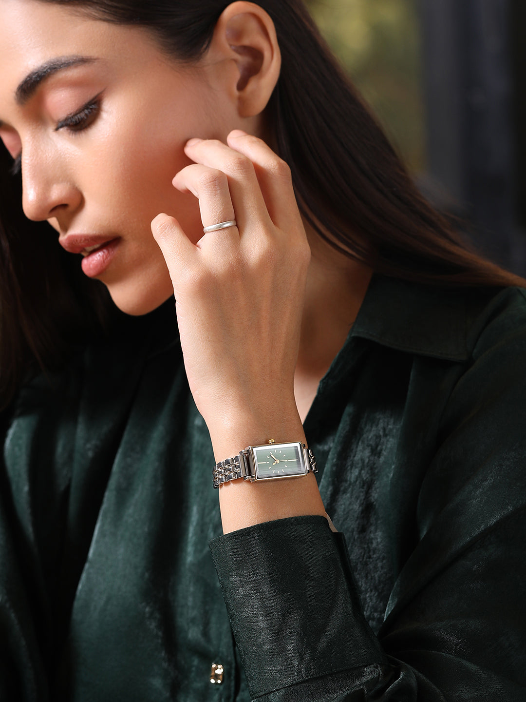 The Minimal Steel Watch - Forest Green
