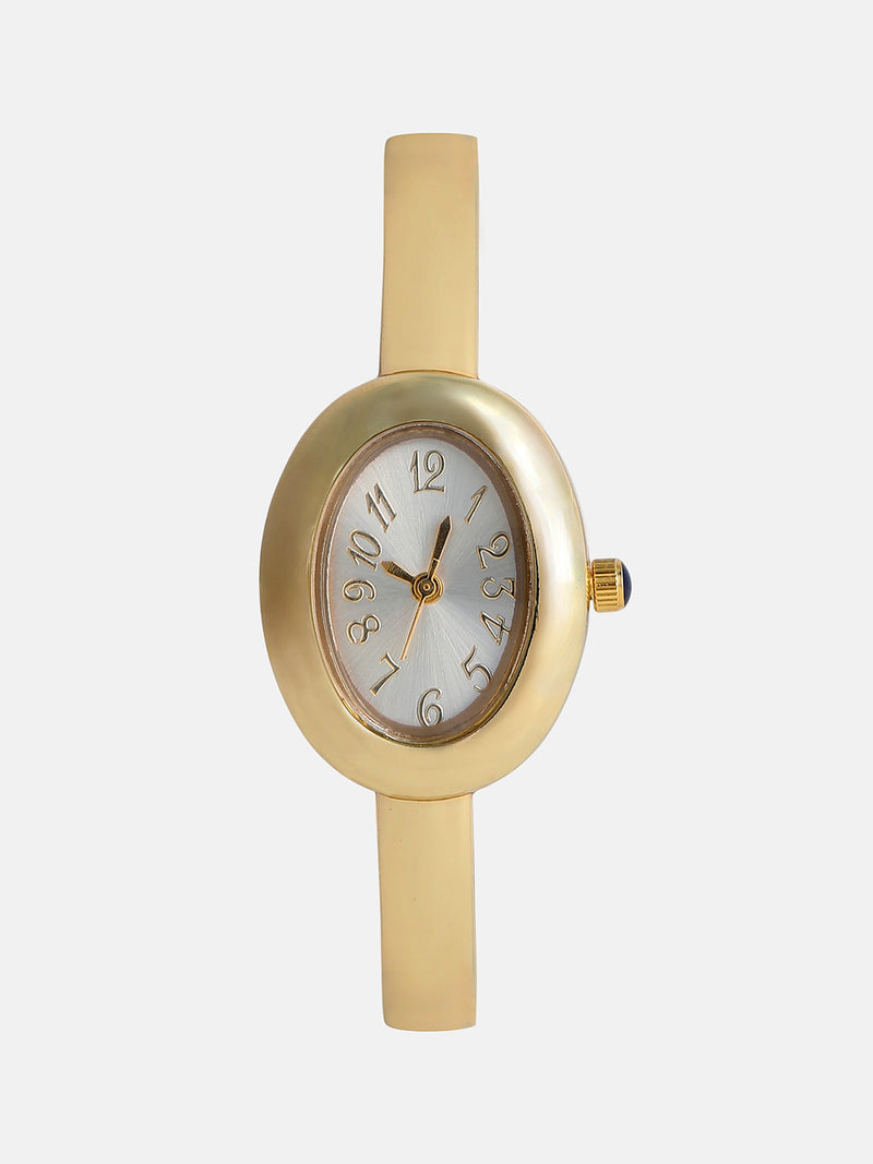 The Ivory Halo Watch - Champagne Gold