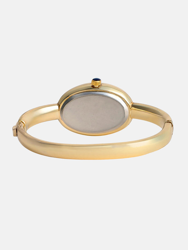 The Ivory Halo Watch - Champagne Gold