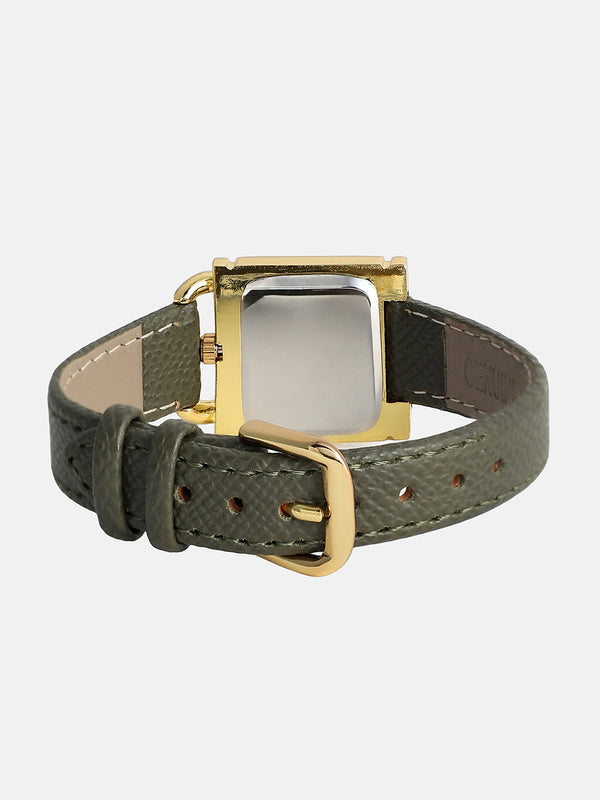 The Vintage Square Watch - Cocoa Brown