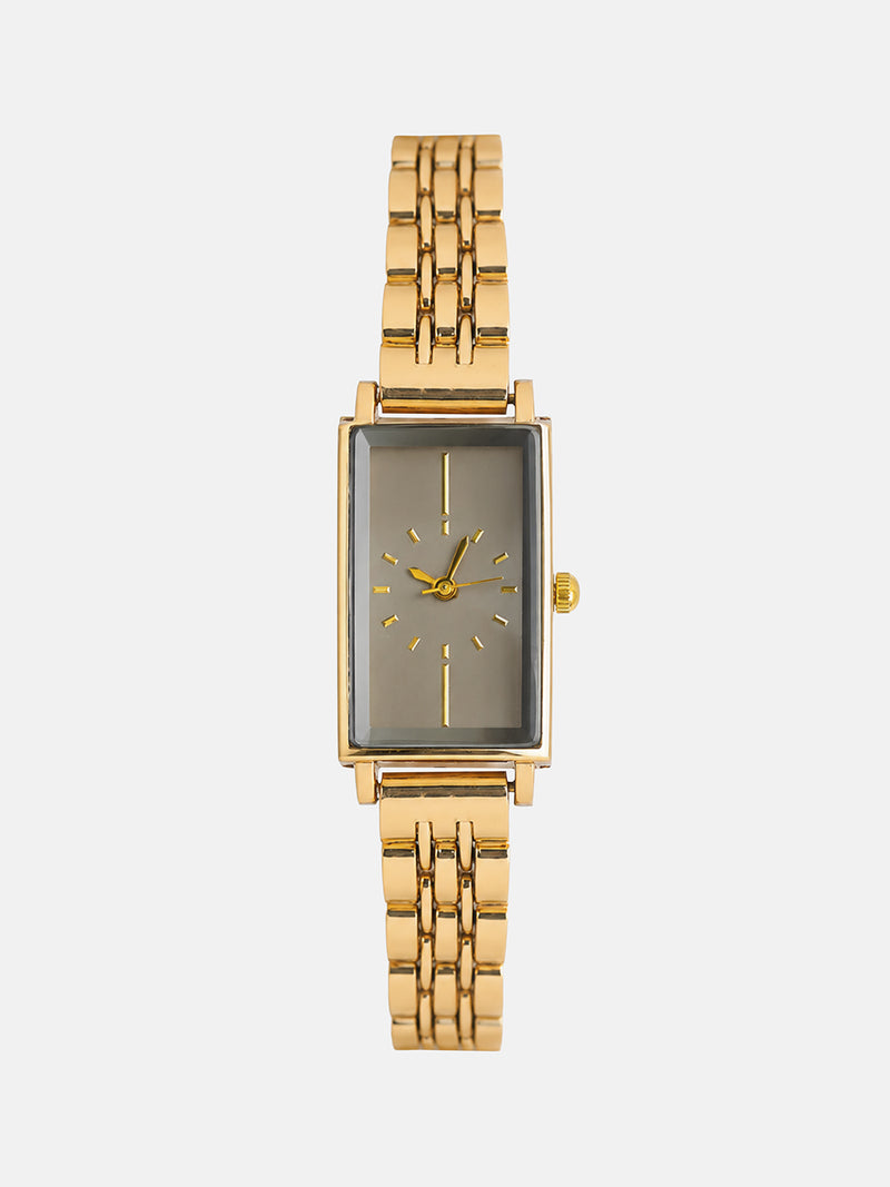 The Minimal Rectangle Watch - Champagne Gold
