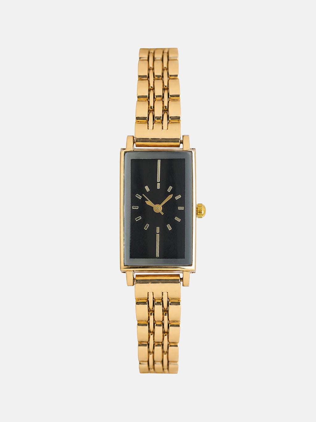 The Minimal Rectangle Watch - Midnight Gold