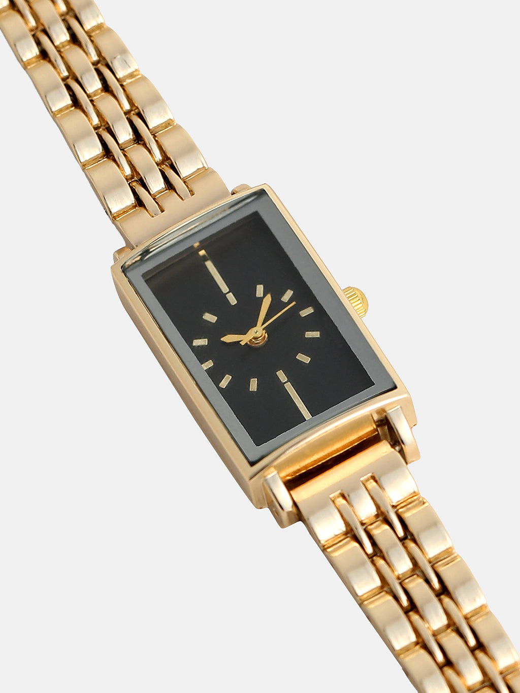 The Minimal Rectangle Watch - Midnight Gold