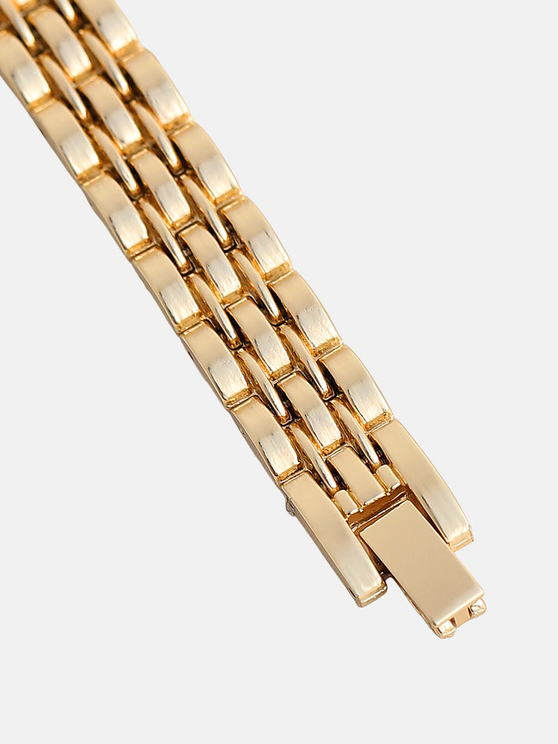 The Minimal Rectangle Watch - Midnight Gold