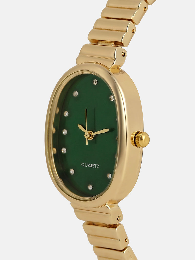 The Emerald Oval Watch - Royal Gold
