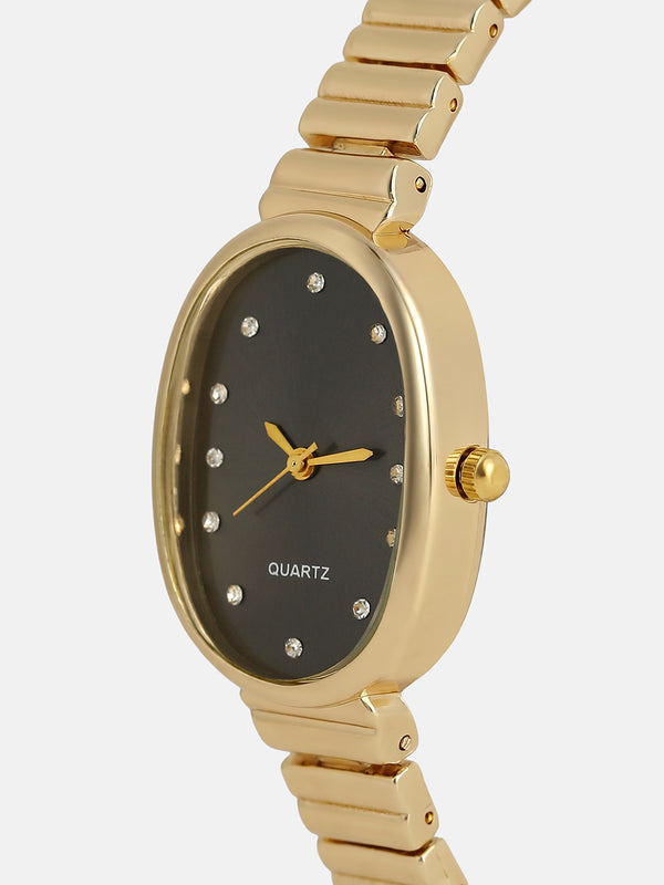 The Emerald Oval Watch - Royal Gold