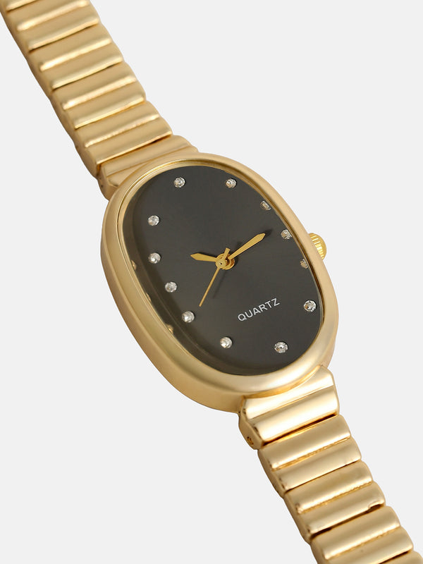 The Emerald Oval Watch - Royal Gold