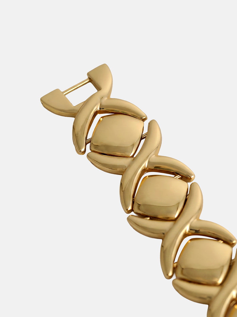 The Emerald Geometry Watch - Vintage Gold