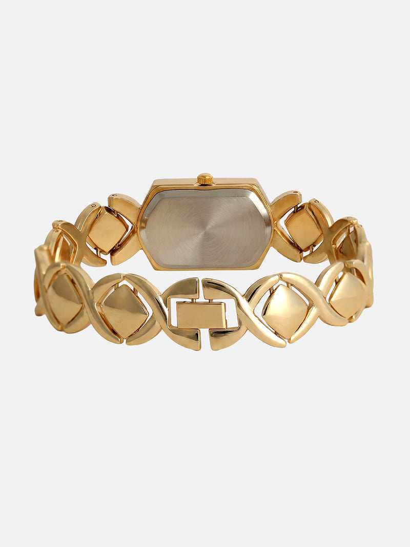 The Emerald Geometry Watch - Vintage Gold