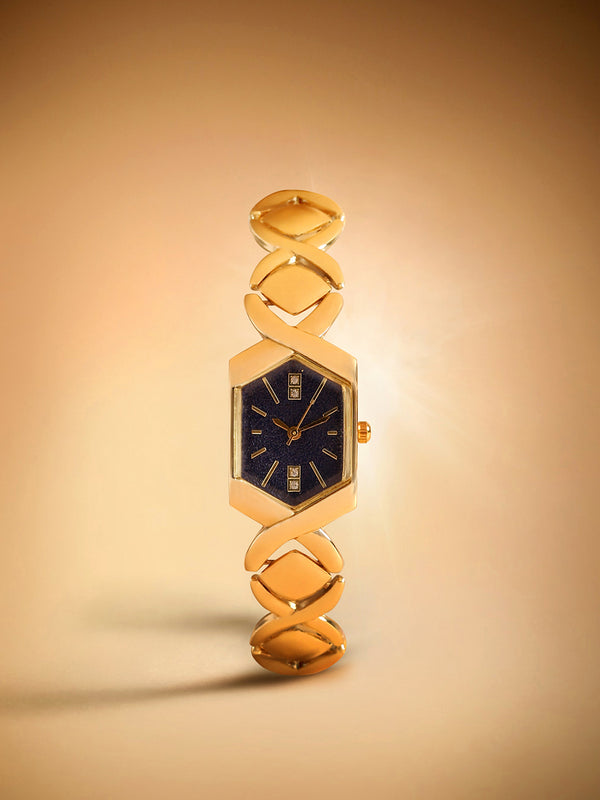 The Emerald Geometry Watch - Vintage Gold