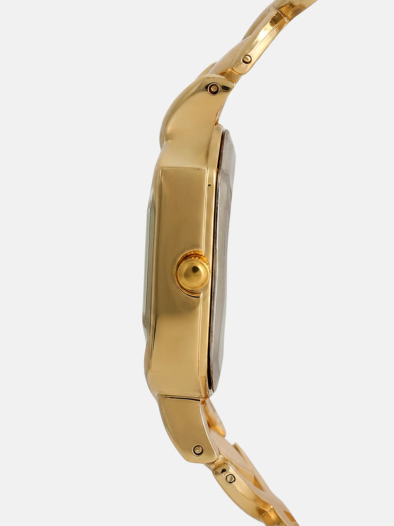The Emerald Geometry Watch - Vintage Gold