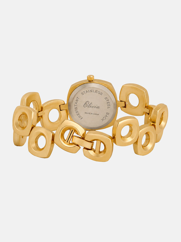The Classic Circle Watch - Ivory Gold