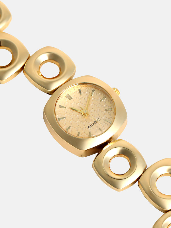 The Classic Circle Watch - Ivory Gold