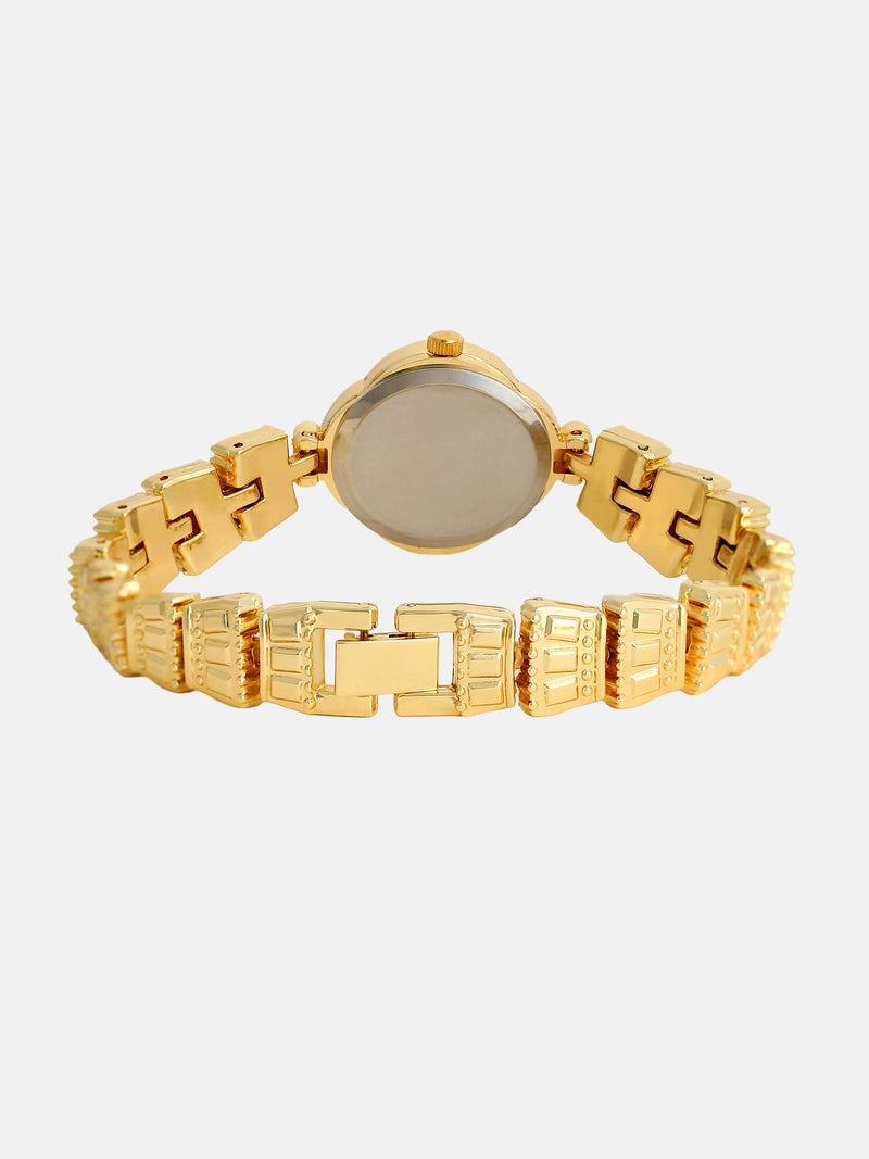 The Emerald Crystal Bracelet Watch - Gold