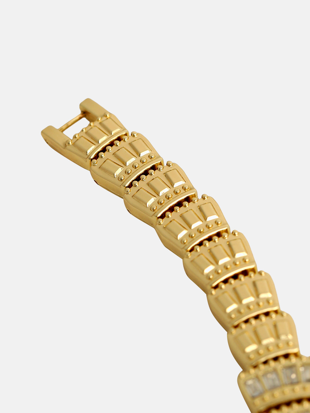 The Emerald Crystal Bracelet Watch - Gold