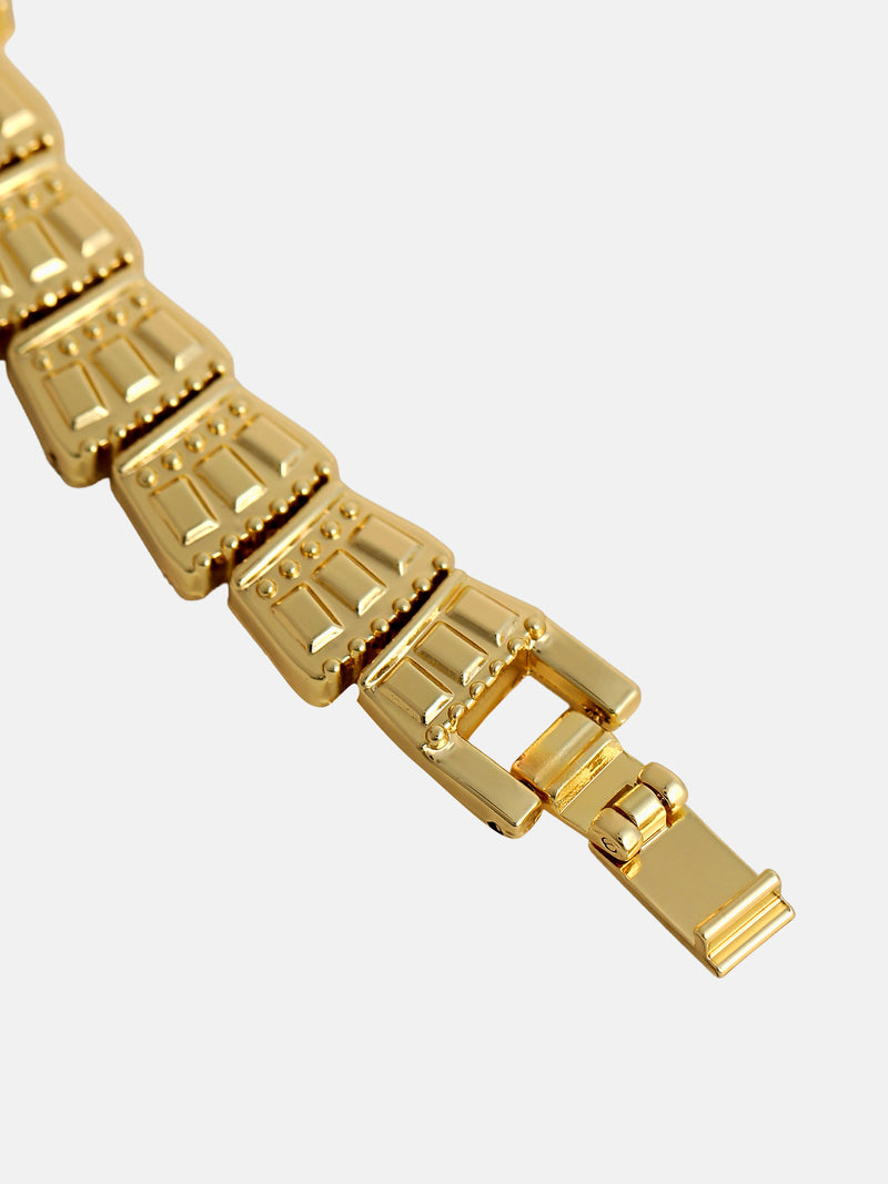 The Emerald Crystal Bracelet Watch - Gold