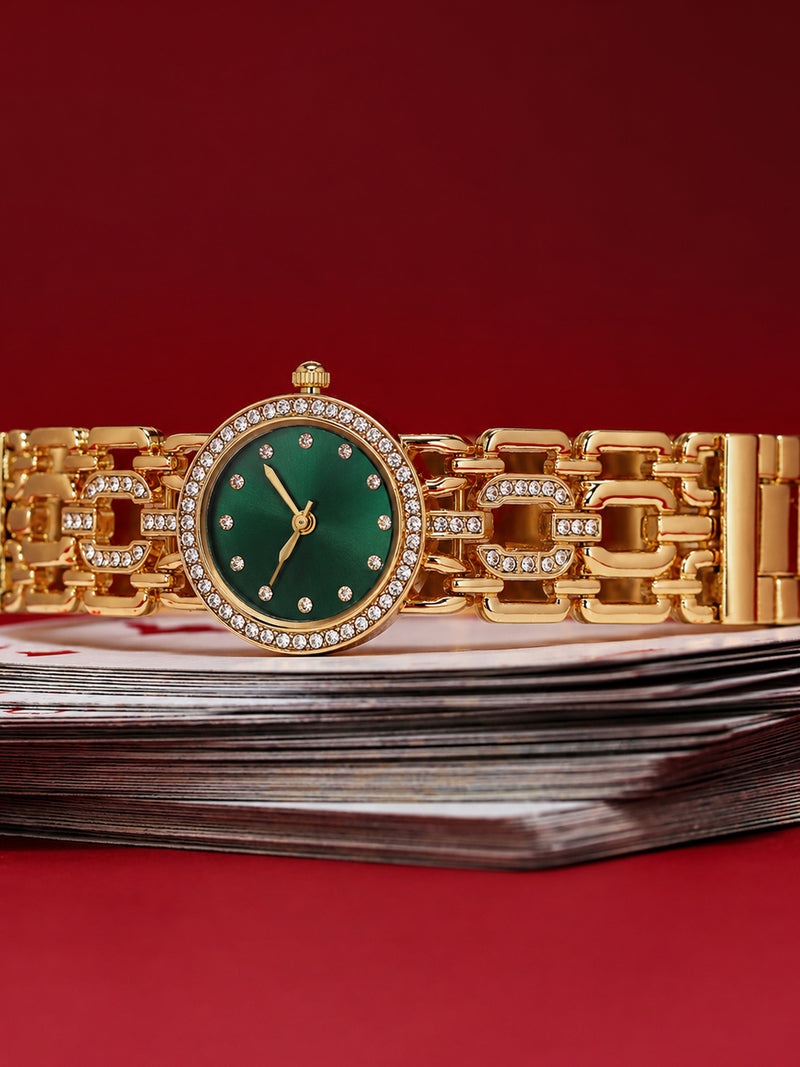 The Emerald Luxe Bracelet Watch - Gold