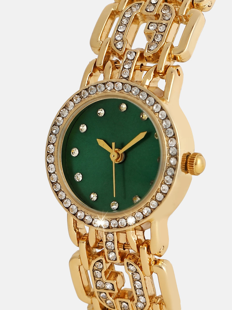 The Emerald Luxe Bracelet Watch - Gold