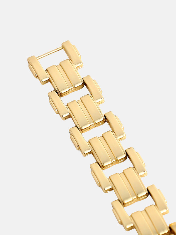 The Emerald Rectangle Watch - Royal Gold