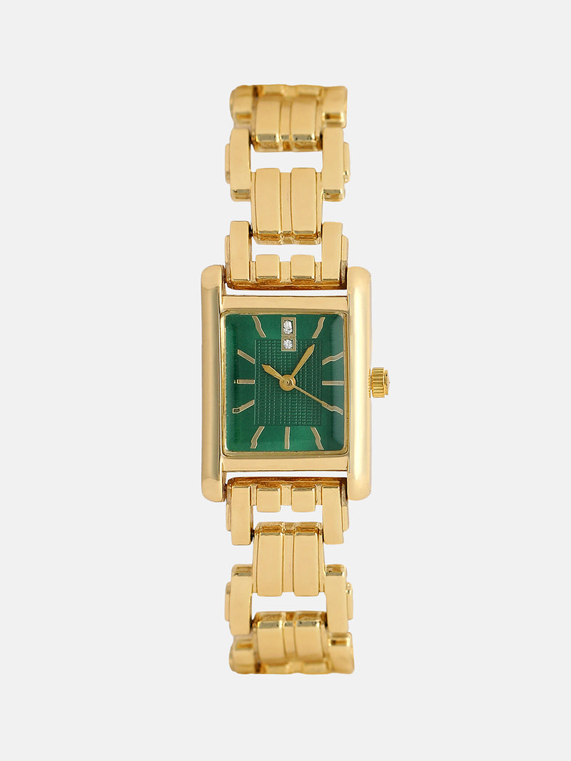 The Emerald Rectangle Watch - Royal Gold