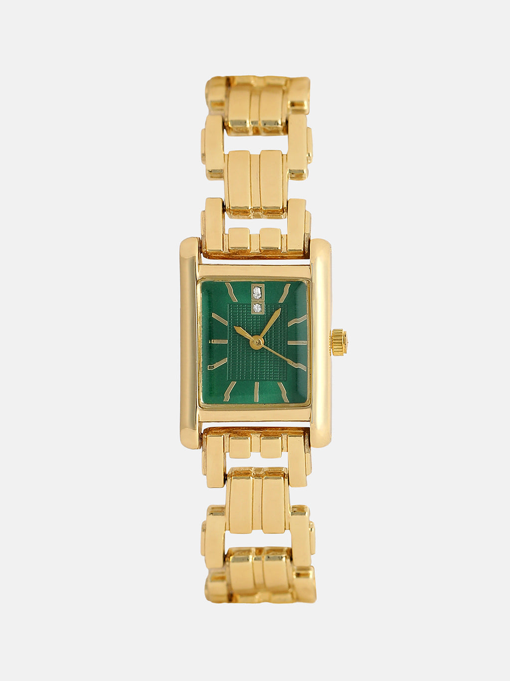 The Emerald Rectangle Watch - Royal Gold