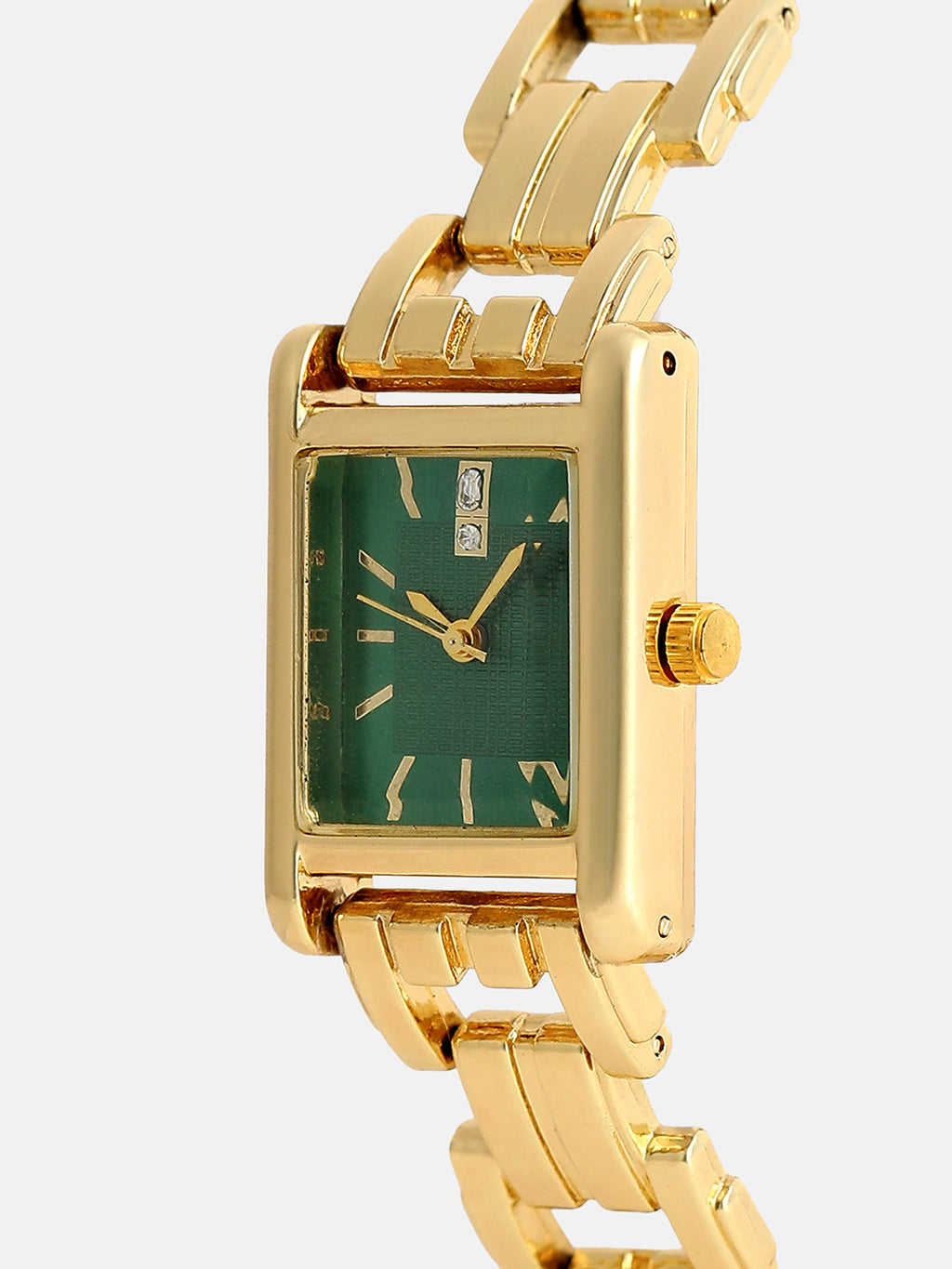 The Emerald Rectangle Watch - Royal Gold