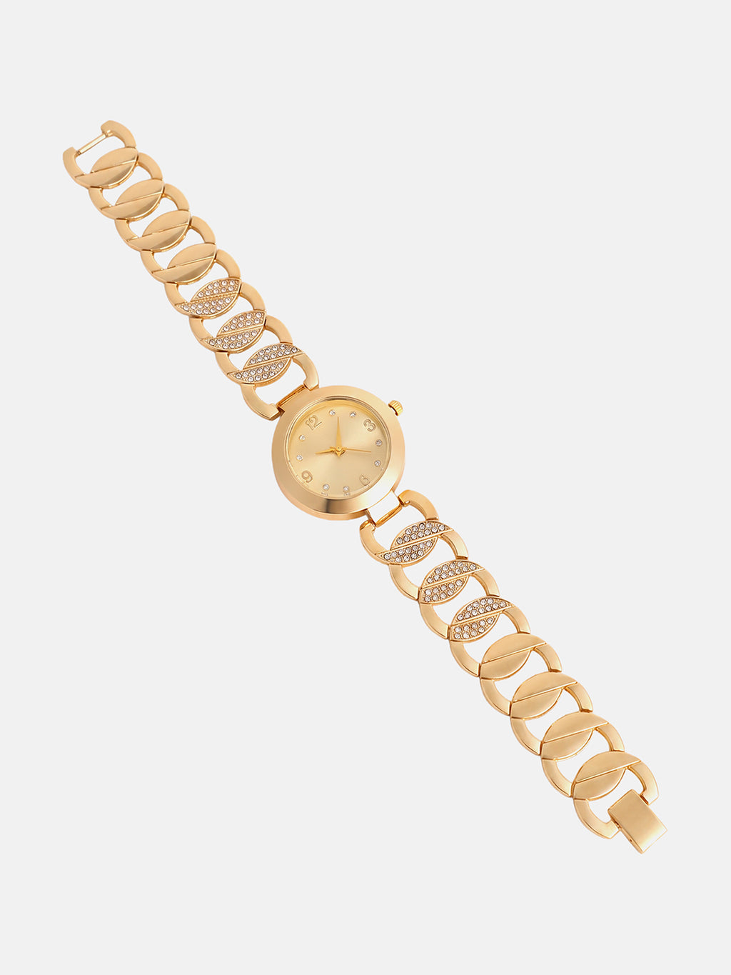 The Golden Radiance Crystal  Analog Watch