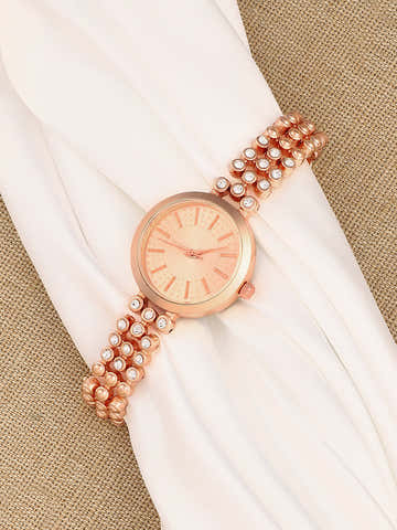 The Dot Round Watch - California Gold