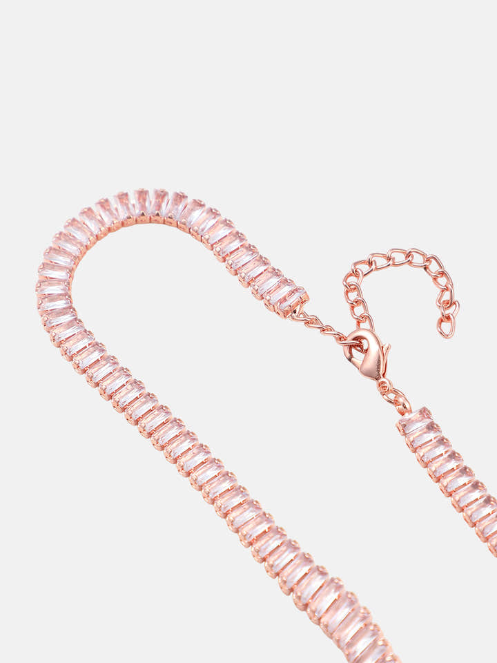 The Crystalized Wrap Round Watch - Rose Gold