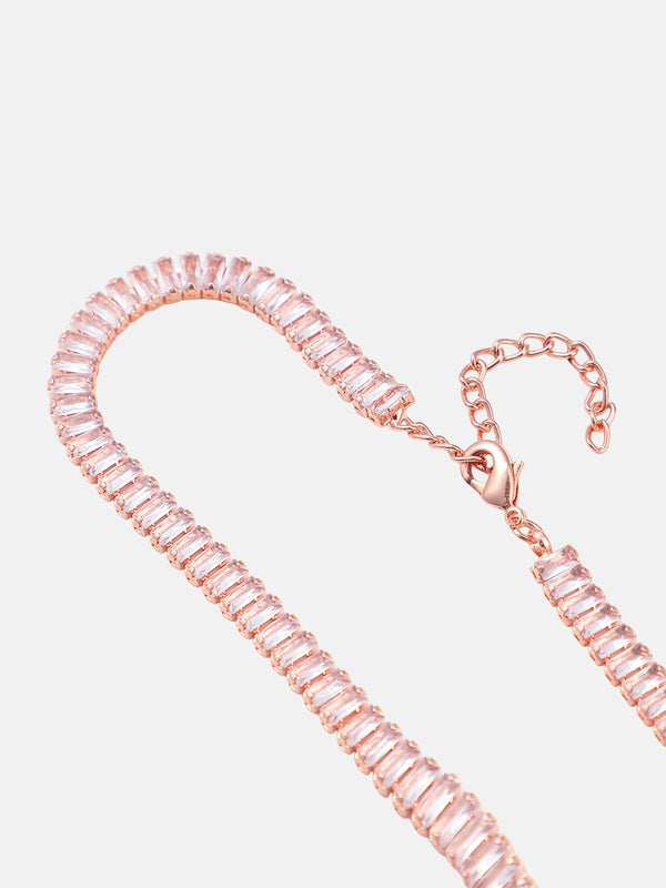 The Crystalized Wrap Round Watch - Rose Gold
