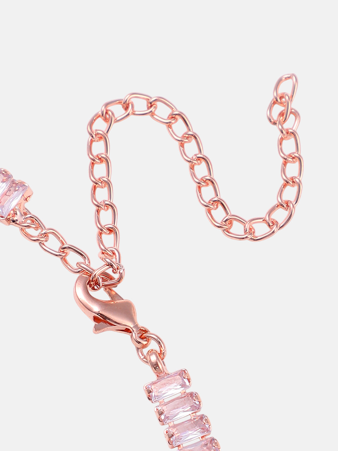 The Crystalized Wrap Round Watch - Rose Gold (Sapphire Blue Stone)