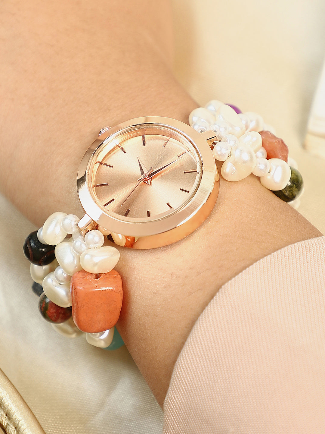 The Maryam Round Watch - Multicolour