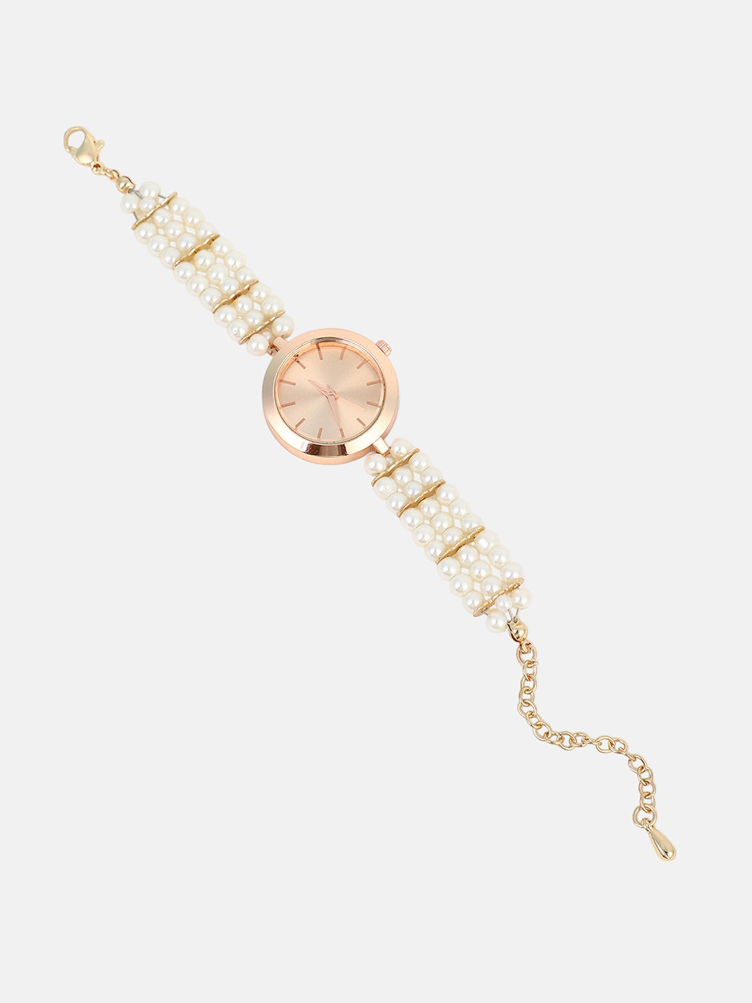 The Noor Round Watch - Pearl White