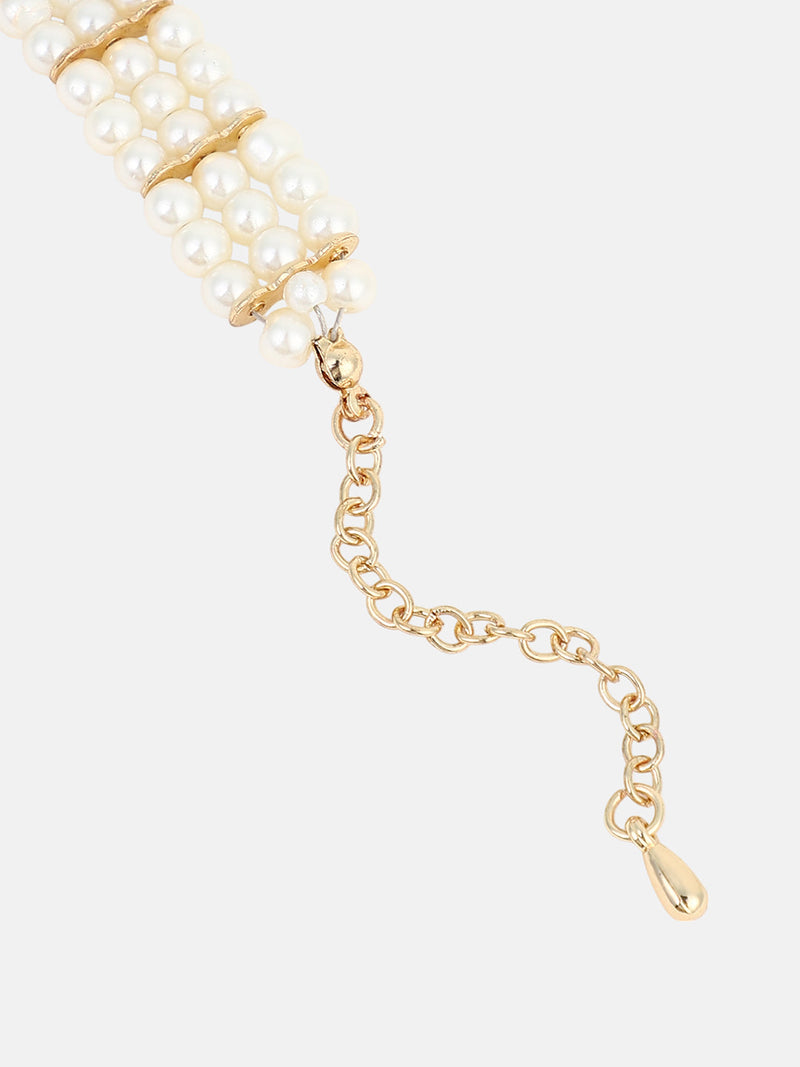 The Noor Round Watch - Pearl White