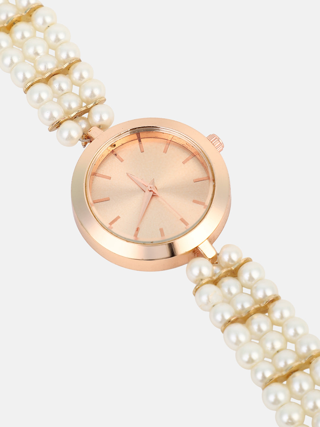 The Noor Round Watch - Pearl White