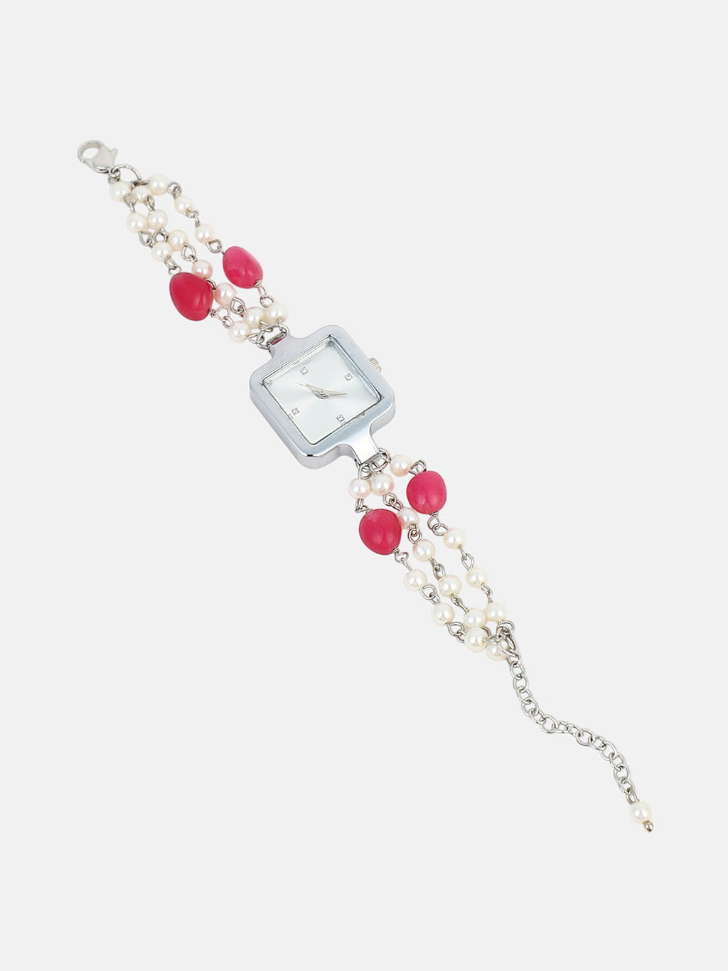 The Begum Square Watch - Ruby Red