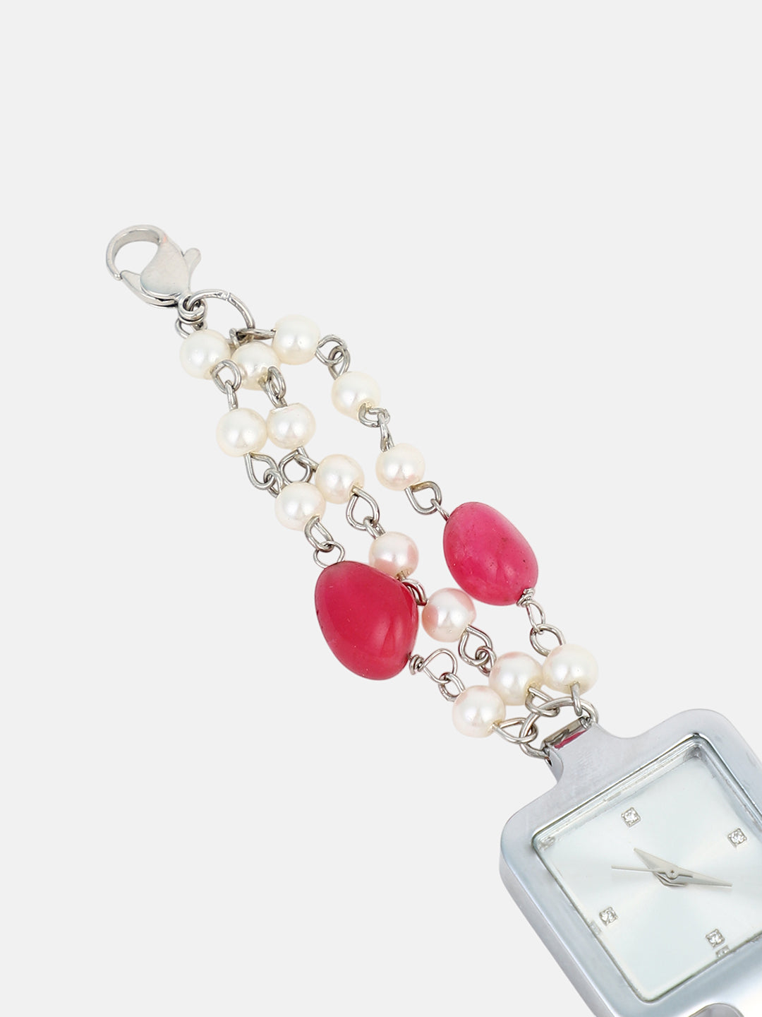 The Begum Square Watch - Ruby Red